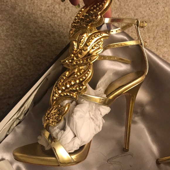 Guiseppe Zanotti Gold Swarovski crystal - Picture 4 of 8